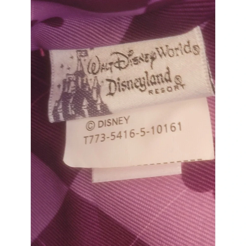 Disneyland Resort Blue Croc Embossed Tote Bag W‎ Purple Argyle  Mickey Lining